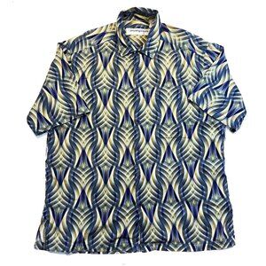 Vintage Jhane Barnes Platinum Collection Tie-Dye Short Sleeved Shirt Sz: L